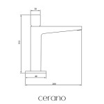 CERANO - Umyvadlová stojánková baterie Loreta - vysoká - chrom CER-423571
