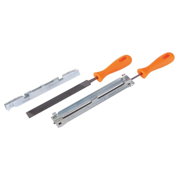 FESTA 22190 Pilníky na řetězovou pilu, s přípravkem, sada 4ks