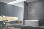 Vanová zástěna SAT Walk-In Xmotion 150x117,5 cm chrom SATWIXMVZ150 SATWIXMVZ150
