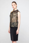 Deni Cler Milano Top T-Dw-0051-0T-41-23-1 Black/Gold 36