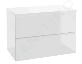 Kielle Skříňka včetně desky pod umyvadlo 80x55x46 cm, lesklá bílá 50002S820