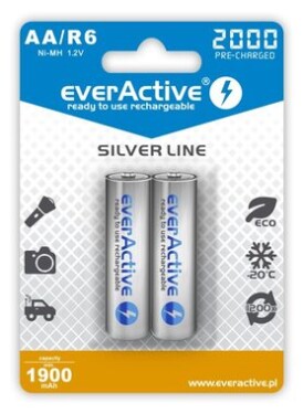 EverActive Silver Line nabíjecí baterie AA (R6) 2000 mAh 2ks / Ni-MH (EVHRL6-2000)