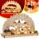 DBA LED Vánoční oblouk – sněhuláci, bílý