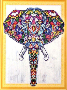 Diamantový obrázek 7D Slon