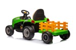 Mamido Dětský elektrický traktor BBH-030 s přívěsem zelený