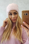 Fleecová čepice Edyta K298 pudrově růžová UNI