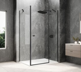 POLYSAN - GLOBE BLACK obdélníkový sprchový kout 800x900, čiré sklo, pravé GB1080-3315RB