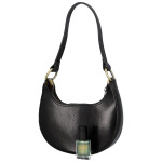 Luxusní dámská kožená kabelka na rameno Delami Vera Pelle Venny, černá