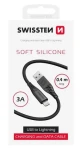SWISSTEN SOFT SILICONE datový kabel USB - Lightning 0.4m černá (71506518)