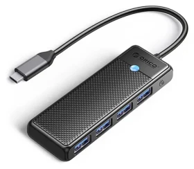 Orico PAPW4A-C3 černá / USB hub / 4x USB-A 3.0