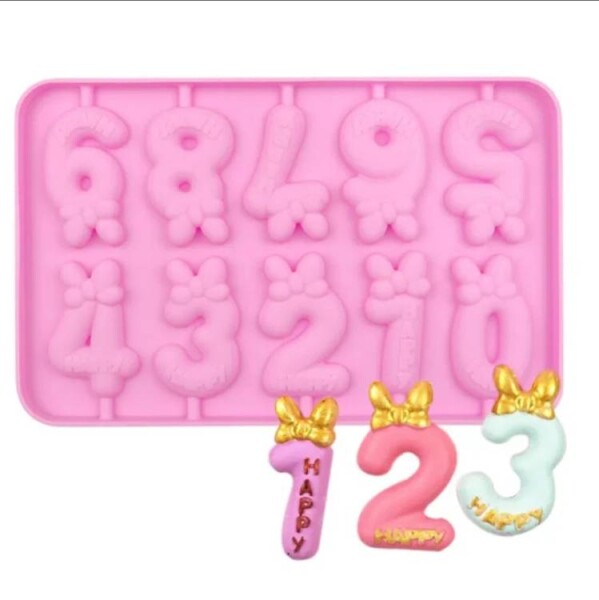 Dortisimo Silikonová forma Číslice s mašlí