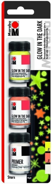 Marabu fluorescenční barva sada STARS 3 x 15 ml