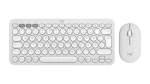 Logitech Pebble 2 Combo bílá / Set klávesnice s myší / Bezdrátový / Bluetooth + Logi Bolt / tiché klávesy / multi-device (920-012204)