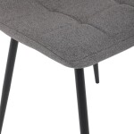 Jídelní židle, šedá, látka, DCL-V2017 GREY2