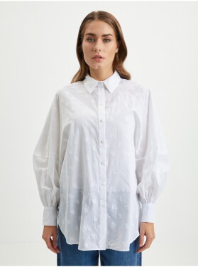 Bílá dámská vzorovaná košile KARL LAGERFELD Dámské