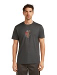 ICEBREAKER Mens Mer 150 Tech Lite SS Tee Bear Catch, Obsidian velikost: XL