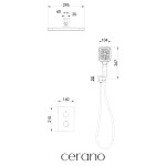 CERANO - Sprchová podomítková souprava Gina - termostatická - box - chrom CER-9865