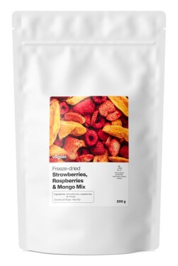Vilgain Mix lyofilizovaných jahod, malin a manga – 200 g