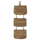 House Doctor Úložné závěsné košíky Ramla Natural, přírodní barva, textil