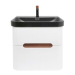 Koupelnová skříňka s umyvadlem a baterií SAT Fusion 57,5x53x45 cm bílá matná mat SATFUSION260WBKMBA SATFUSION260WBKMBA