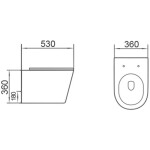 MEXEN - Rico Závěsná WC mísa Rimless Tornado včetně sedátka s slow slim, duroplast, bílá lesk 3072L4000T