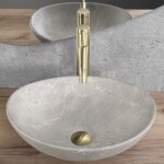 REA - Umyvadlo na desku Sofia Beige Matt REA-U6360