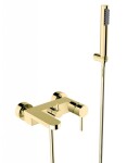 BESCO - Nástěnná vanová baterie DECCO zlatá s příslušenstvím BABWDSZL