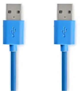 Nedis USB 3.2 Gen 1 kabel modrá / Kabel USB / USB-A - USB-A / 5 Gbps / 2 m (CCGP61000BU20)