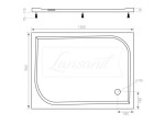 Lansanit Sprchový kout Vati 1200x900, chrom/čiré sklo, včetně vaničky LAN50021