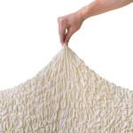 Bielastické potahy FUCO biobavlna smetanové trojkřeslo (š. 170 - 220 cm)