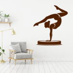 Samolepka Moderní gymnastika Barva: žlutá, Velikost: 100 x 86 cm