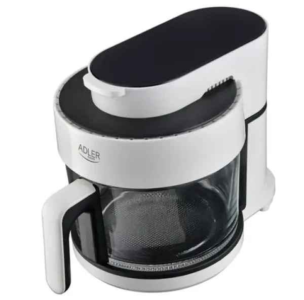 Adler AD 6316 černo-bílá / Fritovací hrnec / 1400W / 3 L / 80°C - 200C° / skleněná mísa (AD 6316)