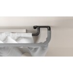 Černá roztažitelná dvojitá garnýž 76-213 cm Umbra TWILIGHT pro zatemňovací závěsy