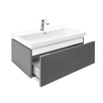 Koupelnová skříňka s umyvadlem a baterií SAT Feel 80x30x44,8 cm antracit mat SATFEEL80ANTU4BA SATFEEL80ANTU4BA