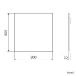 Erga Rectangle, čtvercové zrcadlo 80x80 cm, ERG-V01-RECTAGLE-8080-CL