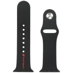 Audi Sport Red Logo černá / Řemínek / Silikonový / Pro Apple Watch 40/41/42 mm (AUS-SR-AW40-42-R8/D2-BK)