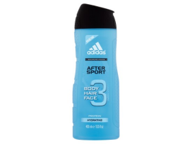 Adidas After Sport sprchový gel na tělo, tvář & vlasy 400ml