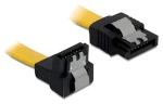 Delock SATA III (M) přímý - SATA III (M) pravoúhlý dolů žlutá / Kabel / 6 Gb/s / 0,2 m / Kovová západka (82800)
