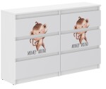DumDekorace Dětská komoda s motivem opice 77x30x120 cm