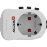 SKROSS cestovní adaptér MUV USB A+C, USB nabíjení 2.4A, univerzální pro 150 zemí