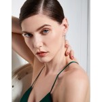 Stříbrné náušnice se zirkony Lily, stříbro 925/1000, Stříbrná