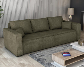 FRONTI Pohovka FIRE - olivová - manšestr - LINCOLN 37 22665