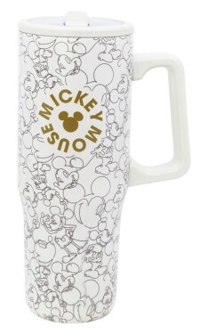 Mickey Mouse Termohrnek s brčkem a uchem 920ml