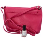 Módní malá dámská kožená crossbody Victorien, tmavě růžová