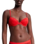 Dámská push-up podprsenka Tommy Hilfiger UW0UW04755 červená