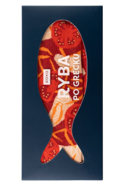 "SOXO FISH GREEK SOCKS IN PACK R.35-40," Červená 35-40