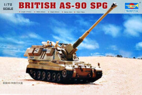 Trumpeter slepovací model British AS-90 SPG 1:72