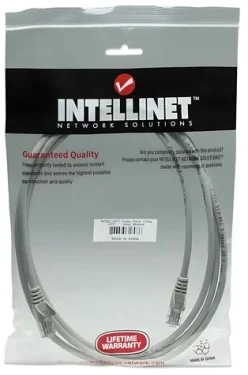 Intellinet U/UTP Cat5e šedá / Patch kabel / RJ-45 / 5 m / Pozlacené kontakty (319812)