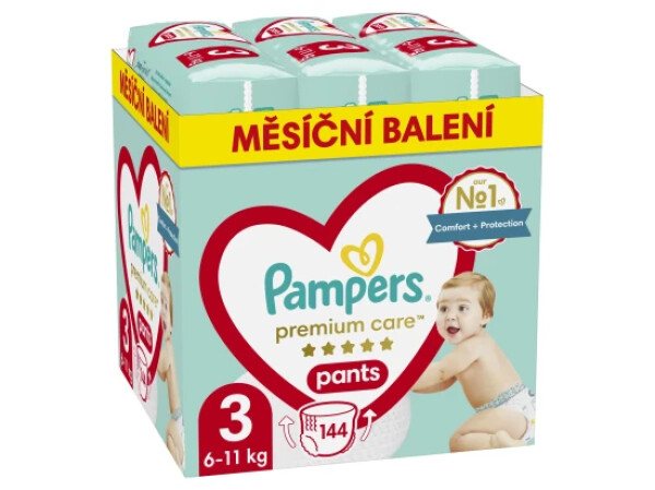 Pampers Premium Care Pants, vel. 3, 144 ks