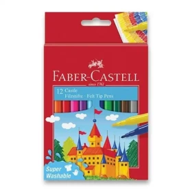 FABER-CASTELL Castle Fixy - papírová krabička 12 ks (554201)